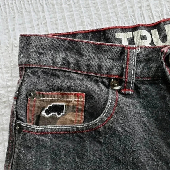 Truckfit Youth Boys 10 Black Jeans Denim Shorts - Picture 2 of 8